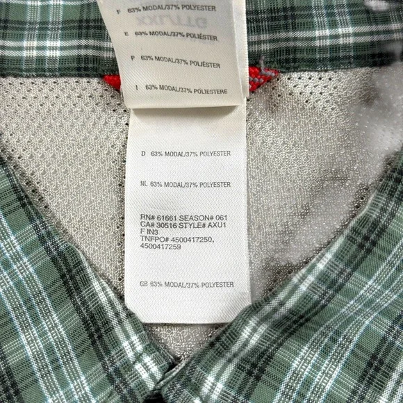 The North Face Shirt Mens Size XXL Green Plaid Short Sleeve Button Down - Picture 6 of 8